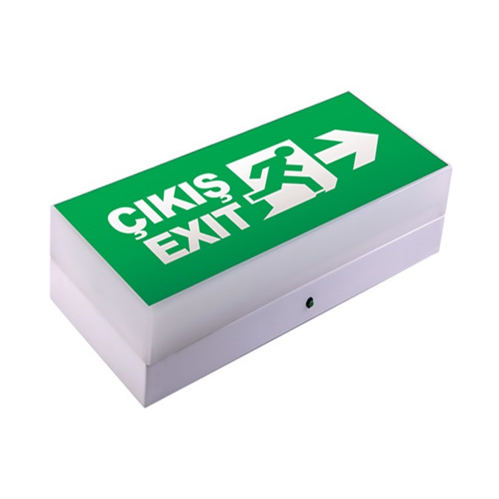 Acil Çıkış Yönlendirme Armatürü Sürekli Yanan 70x350x145mm 