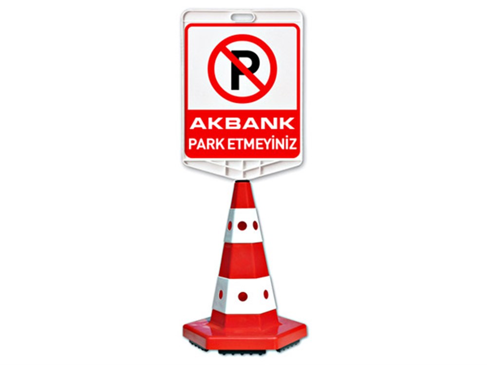 Şirketlere özel Park Etmeyiniz Logo Çift Taraf Baskı Kedi Gözlü Ağırlıklı Koni Seti Trafik Dubası