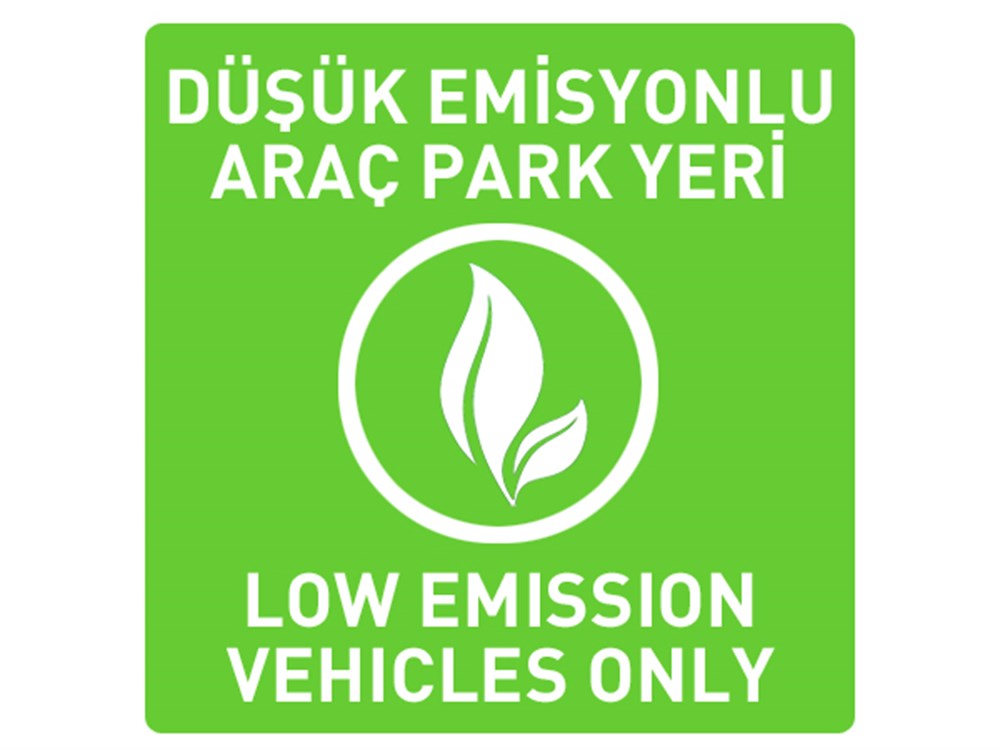 Düşük Emisyon Araç Park Yeri Levhası