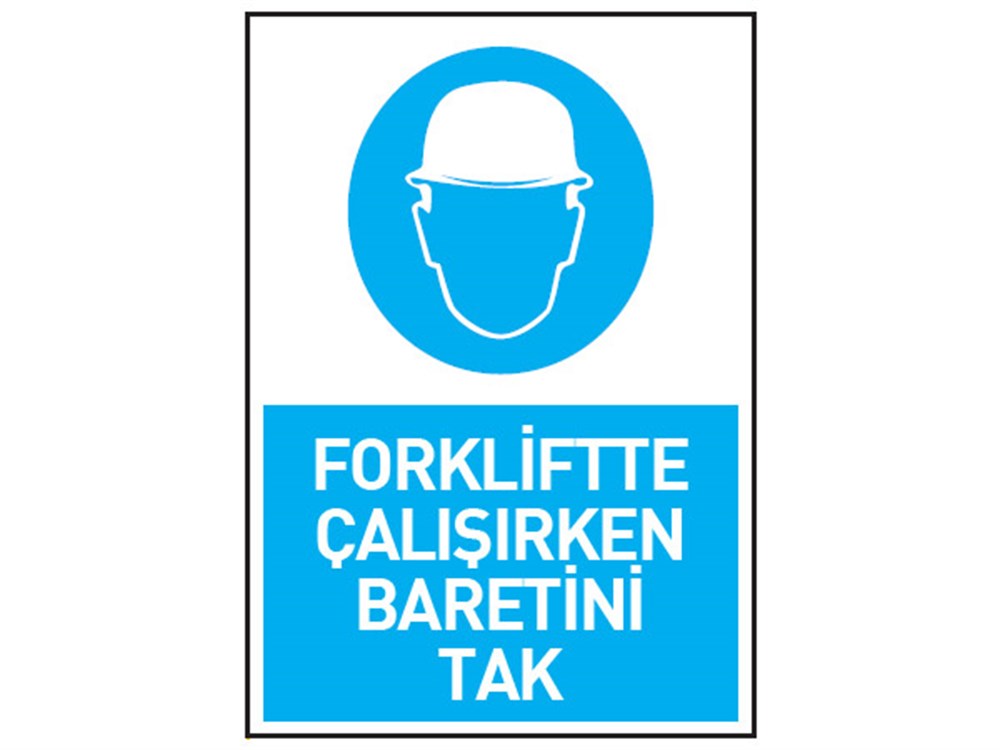 Forkliftte Çalışırken Baretini Tak
