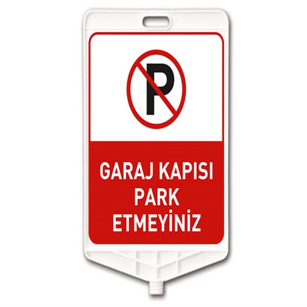 Garaj Kapısı Park Edilmez Dikdörtgen Levha Çift Taraf Baskı