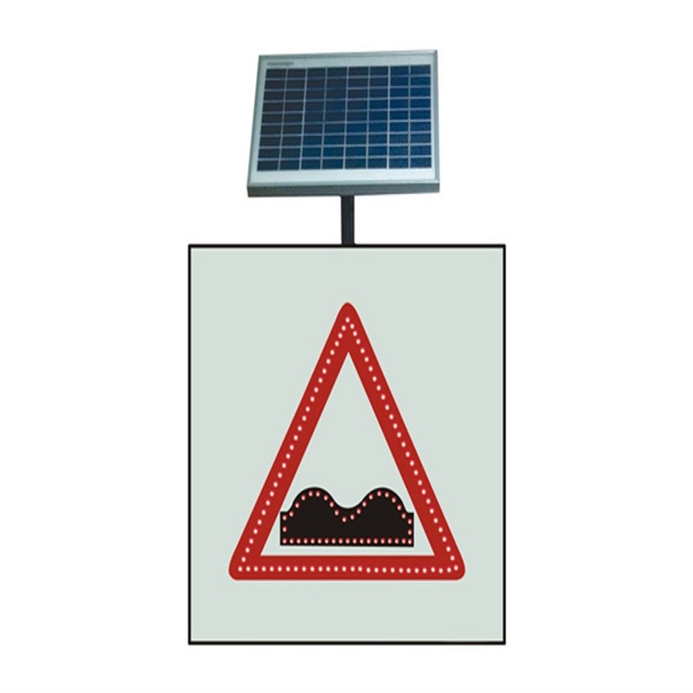 Güneş Enerjili Kasisli Yol Levhası 600 x 600 mm