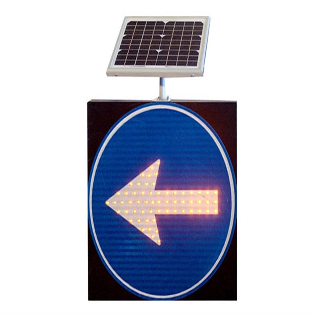 Güneş Enerjili Mecburi Yön Sağ-Sol Levhası 600 x 600 x 80 mm