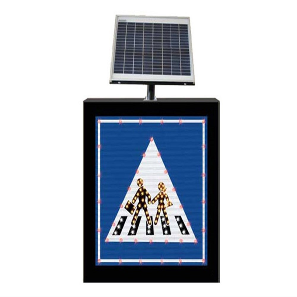 Güneş Enerjili Okul Geçidi Levhası B-14b 650 x 650 x 100 mm