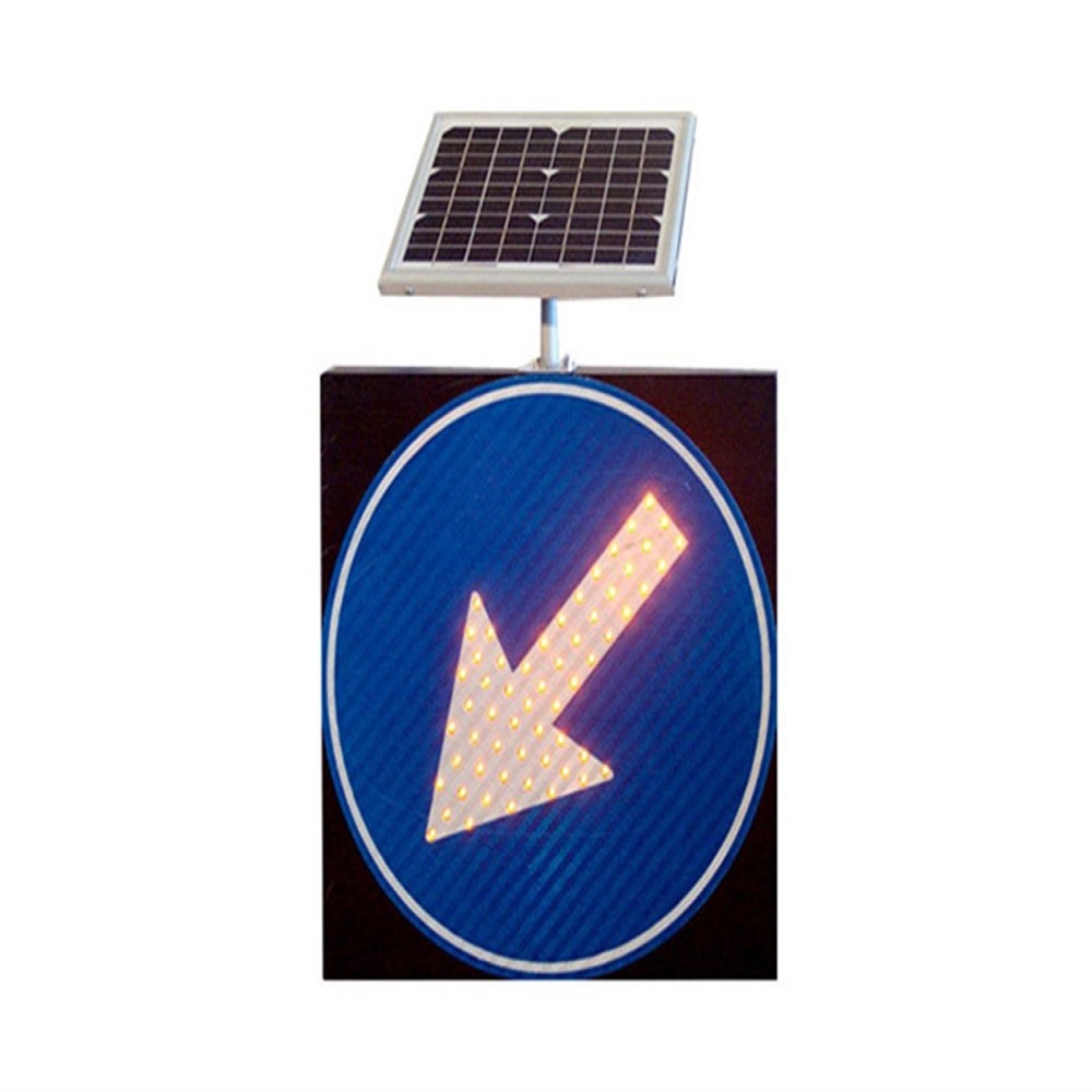 Güneş Enerjili Sağdan - Soldan Gidiniz Levhası 600 x 600 x 80 mm