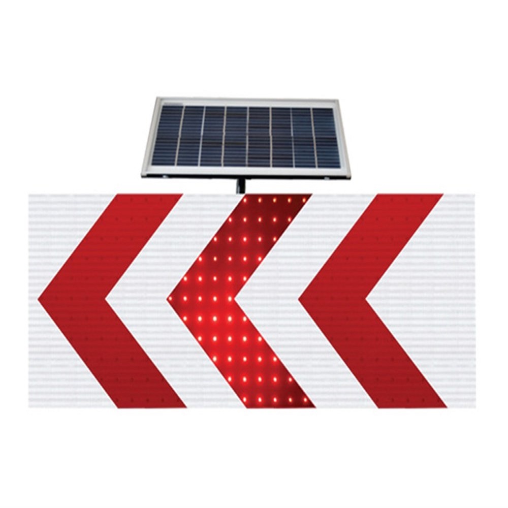 Güneş Enerjili Tehlikeli Viraj Yön Levhası T-33b 1550 x 550 x 100 mm