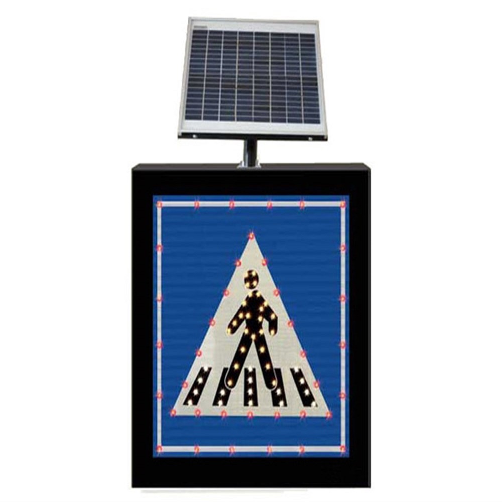 Güneş Enerjili Yaya Geçidi Levhası B-14b 650 x 650 x 100 mm