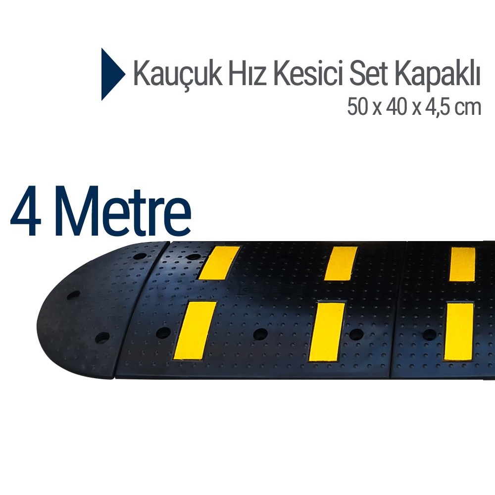Kauçuk Hız Kesici Set Kapaklı, Yol Kasisi 4 metre