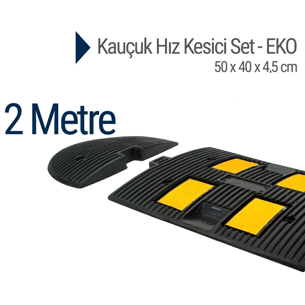 Kauçuk Hız Kesici, Yol Kasisi 50 x 40 x 4,5 cm - EKO - 2 mt