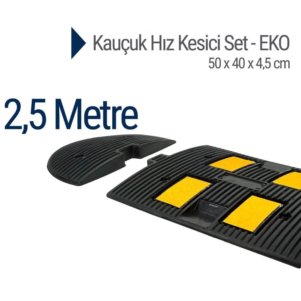 Kauçuk Hız Kesici, Yol Kasisi 50 x 40 x 4,5 cm - EKO - 2,5 mt