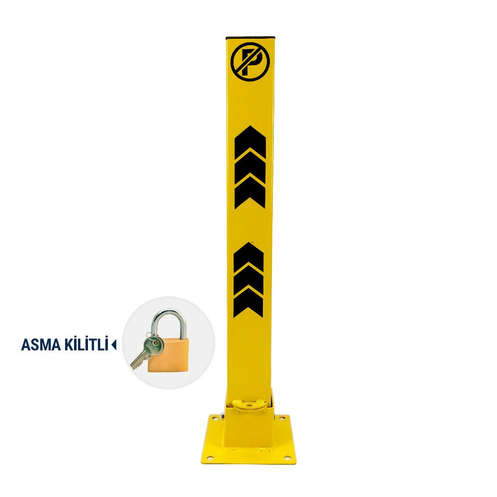 Kilitli Otopark Direği Asma Kilitli 75 cm, Park Bariyeri 