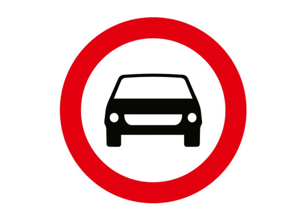 Motorlu Taşıt Trafiğine Kapalı Yol Levhası