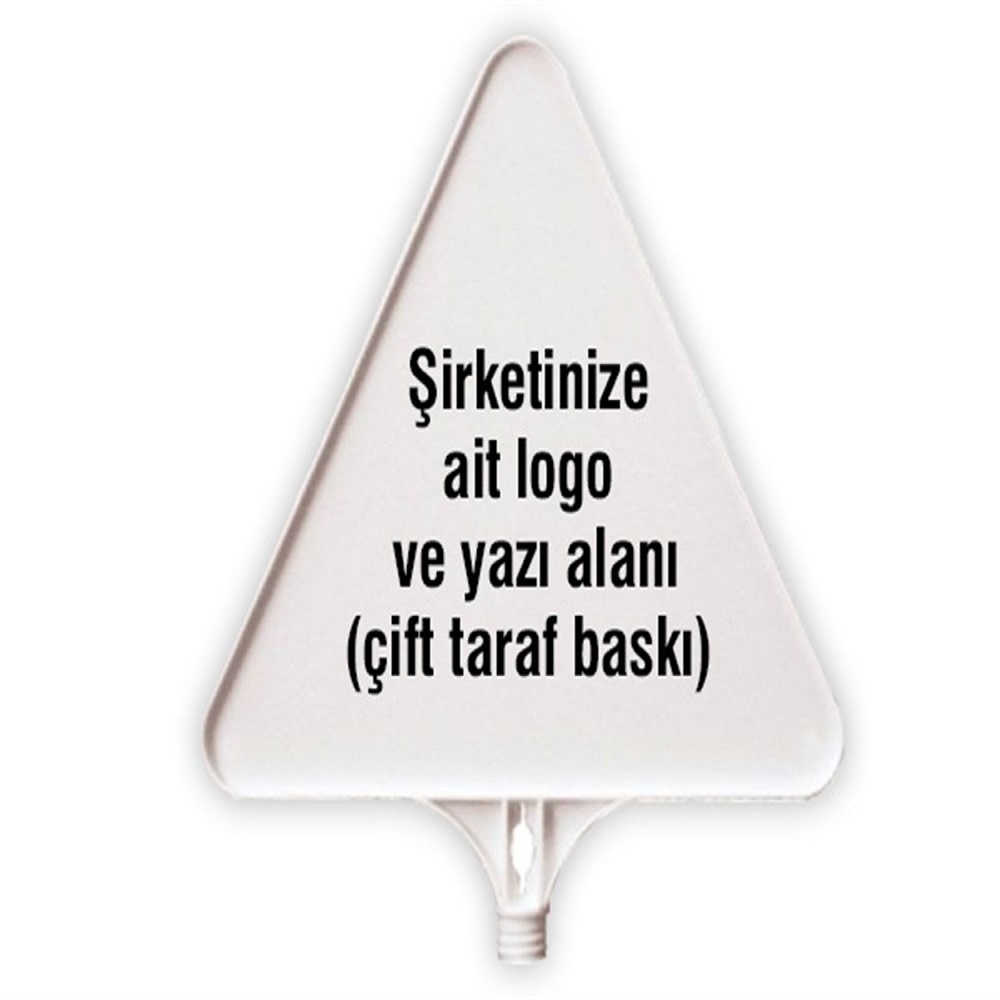 Özel Tasarımlı Üçgen Levha Çift Taraf Baskı