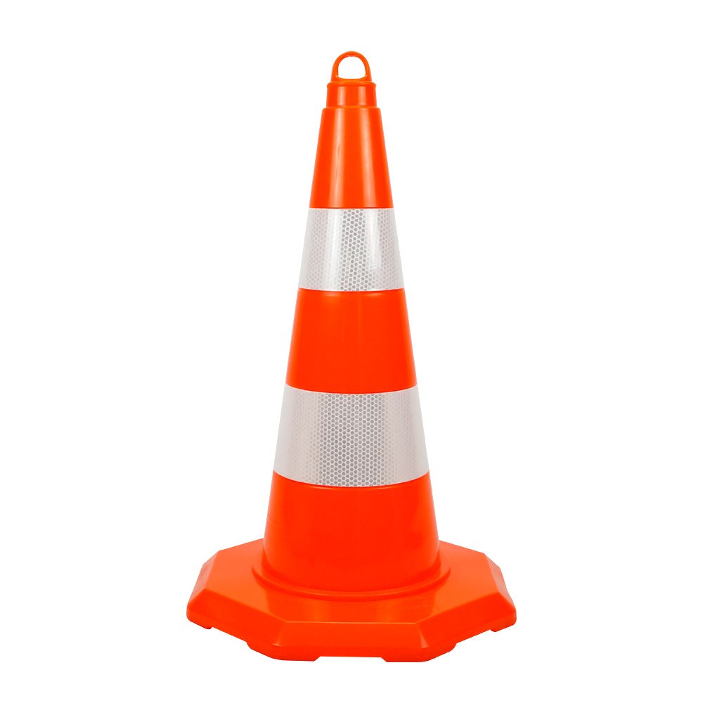 PVC Trafik Konisi 52 cm Çift Reflektifli Trafik Dubası