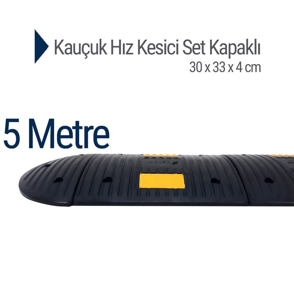 Kauçuk Hız Kesici Set Kapaklı, Yol Kasisi 5 metre - EKO