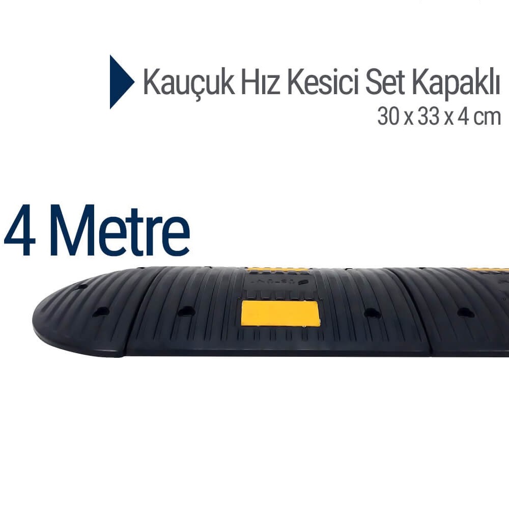 Kauçuk Hız Kesici Set Kapaklı, Yol Kasisi 4 metre - EKO
