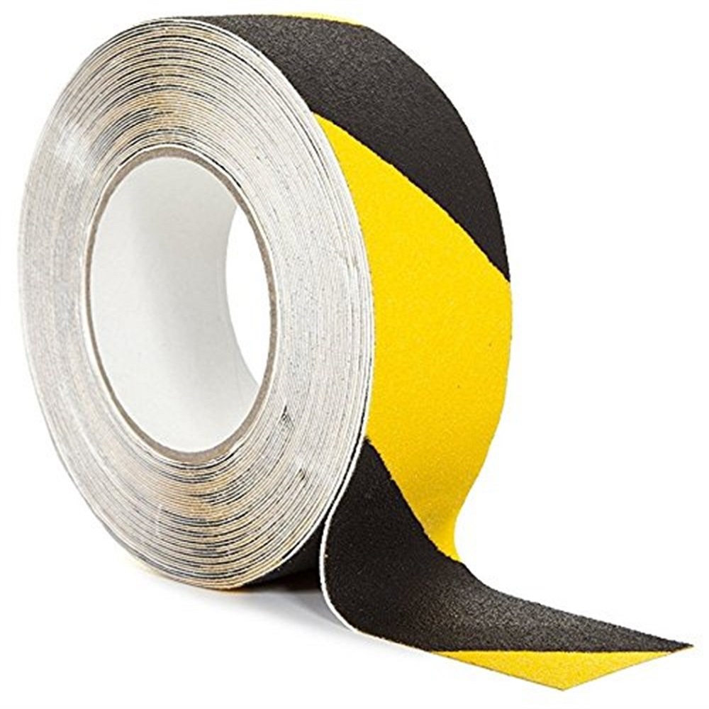 Sarı-Siyah Kaydırmaz Bant 5 cm x 25 m