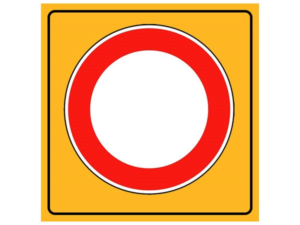 Taşıt Trafiğine Kapalı Yol Levhası 90x90 cm