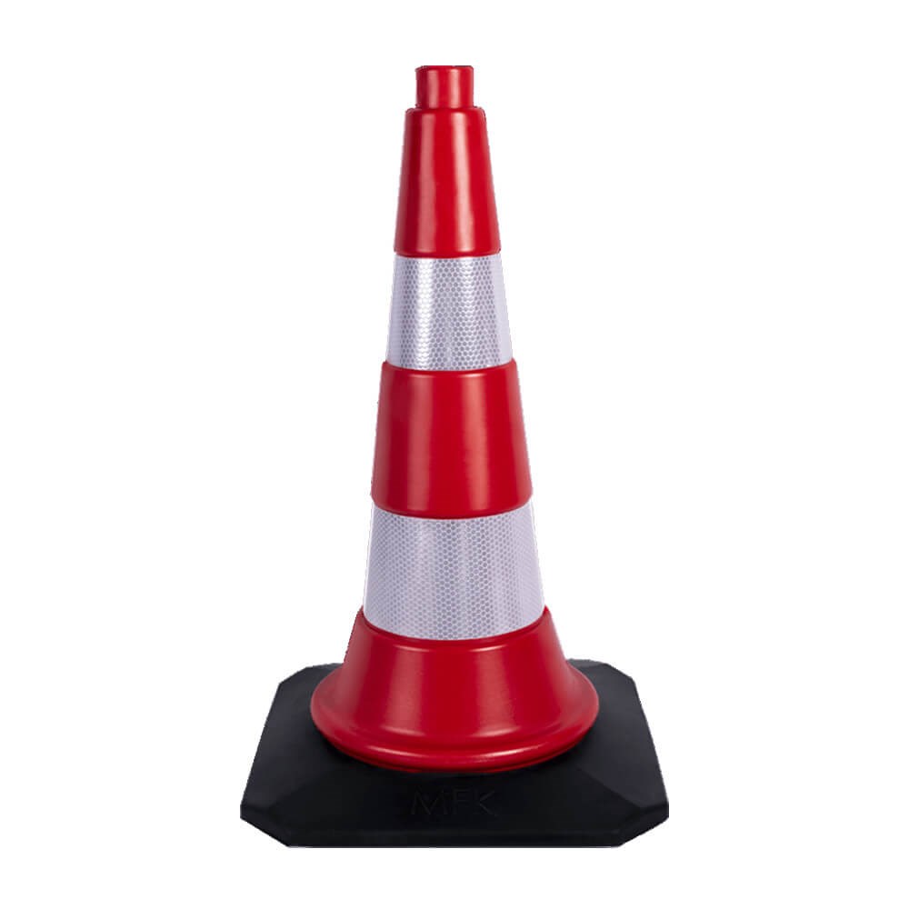 Trafik ve Reklam Konisi 50 cm, Kauçuk Tabanlı ( HDPE ) Trafik Dubası