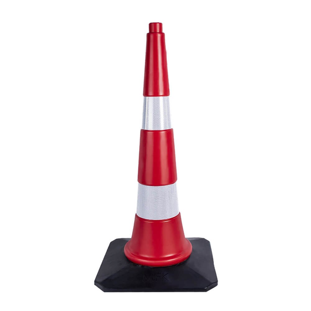 Trafik ve Reklam Konisi 75 cm Kauçuk Tabanlı ( HDPE ) Trafik Dubası 